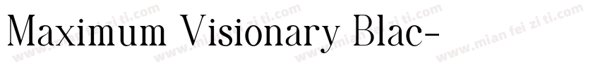 Maximum Visionary Blac字体转换